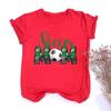 Girls Tshirt Casual Round Neck Summer Clothing Soccer Print Women's Tee Shirt Short Sleeve Fashion Tops Tees Aesthetic Clothes