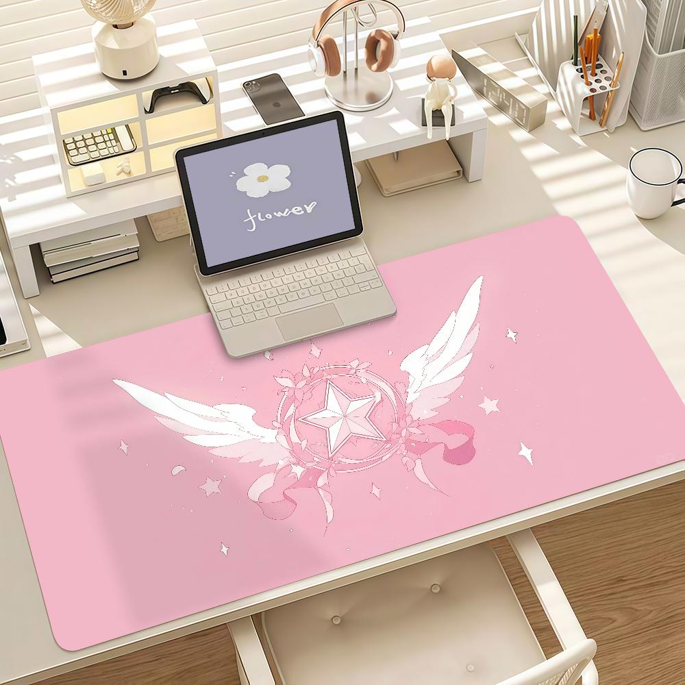 Anime Ccardcaptor Sakura Cartoon Mouse Pad Anti Slip Rubber Edge Locked Thickened Laptop Gaming Desk Mat