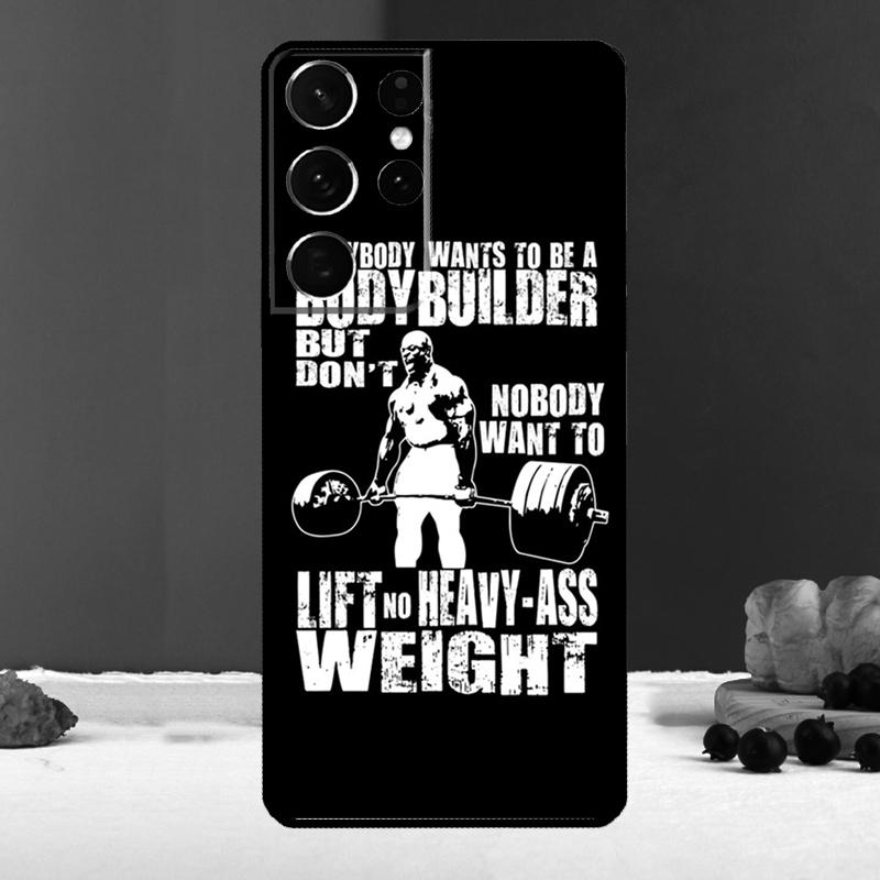Bodybuilding Gym Fitness Cover For Samsung Galaxy S25 S24 S23 S22 S21 S20 Ultra S9 S10 Plus S25 FE S24 FE Phone Case