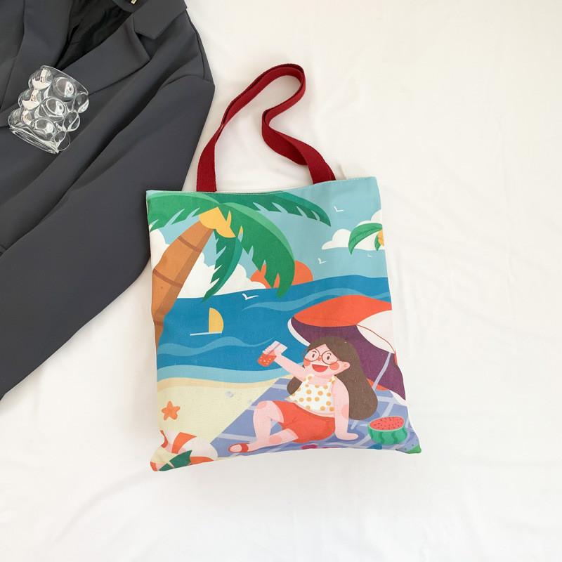 Adorable Large Capacity Women's Tote Bag Cute Cartoon Design For Everyday Use