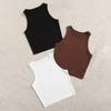 10 Colors Women Crop Top Seamless Casual Streetwear White Bra Rib Sleeveless Top Summer Tank Tight Knit Tee Female Tops