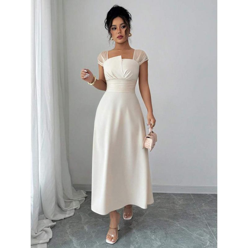 European and American 2026 Summer New Fashionable Waist-Cinching Slimming Casual Fairy Dress S
