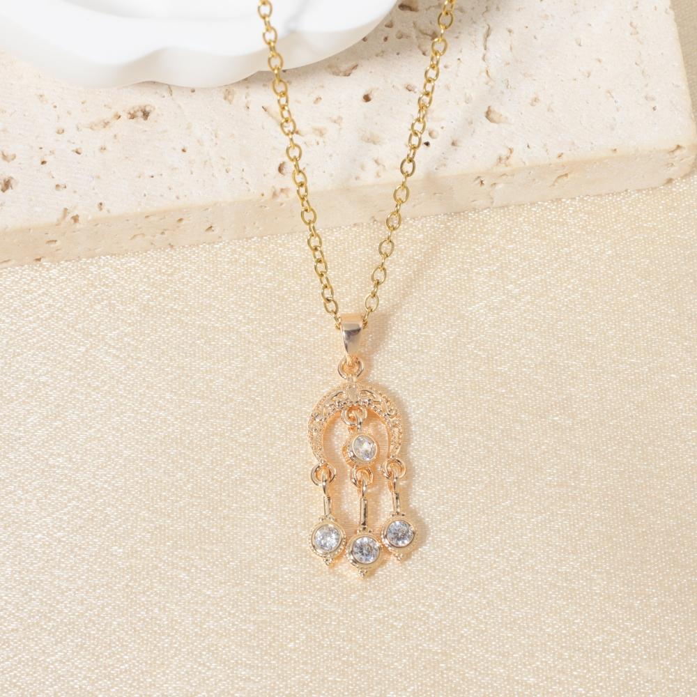 Fashion Tassel Zirconia Pendant Necklaces for Women Wedding Party Jewelry Accessories
