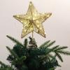 Estrella superior del árbol de Navidad del brillo con las luces LED adorno brillante de la copa del árbol de Navidad para la decoración del festival de Navidad del hogar