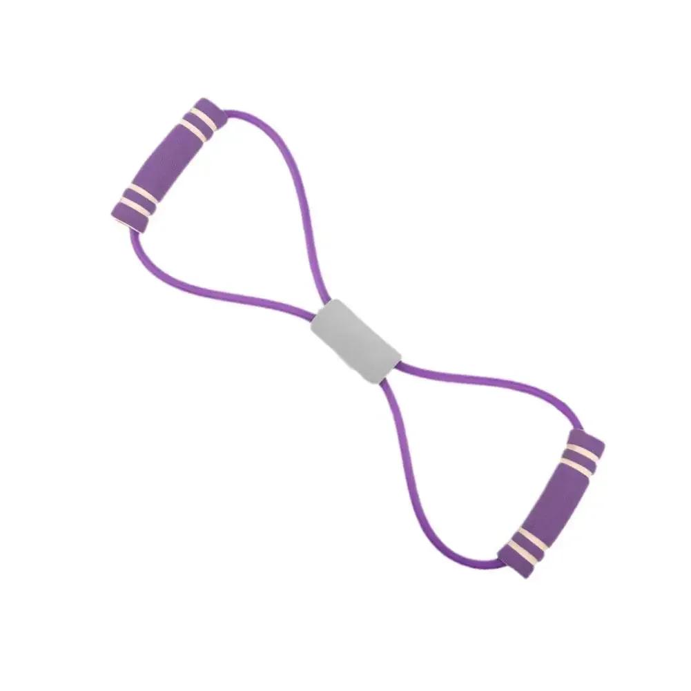 1PC 8-shaped Yoga Resistance Bands Sports Exercise Puller  Chest Expander for Body Building Resistance Bands Exercise Equipment фиолетовый