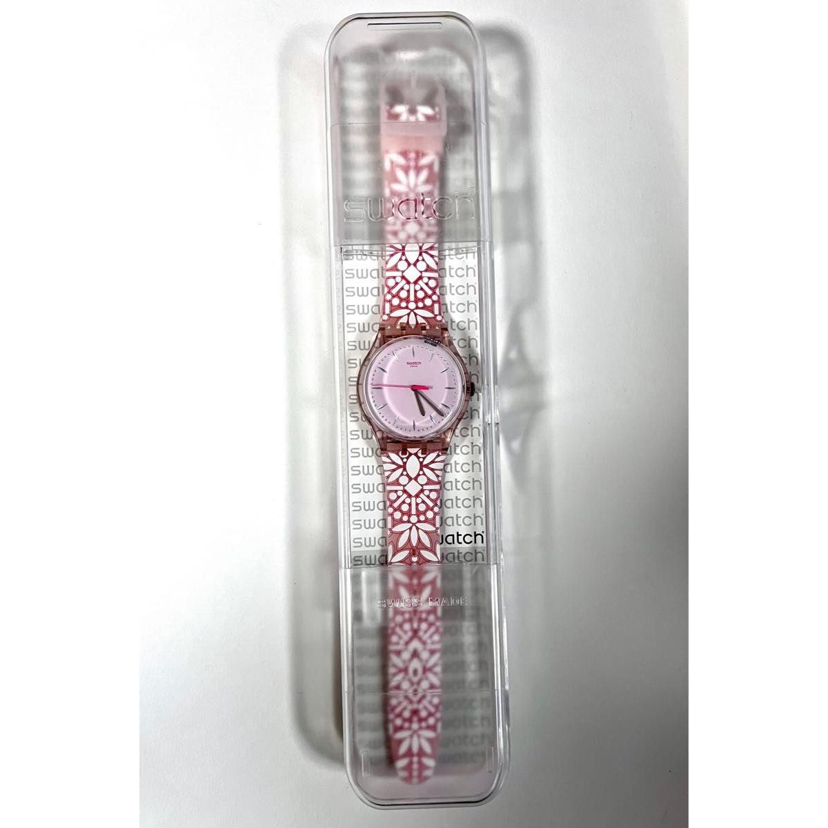 Used Relisting OK! ! [Popular sold out model] SWATCH SUOP109 [Watch FLEURIE] Originals Fleurie
