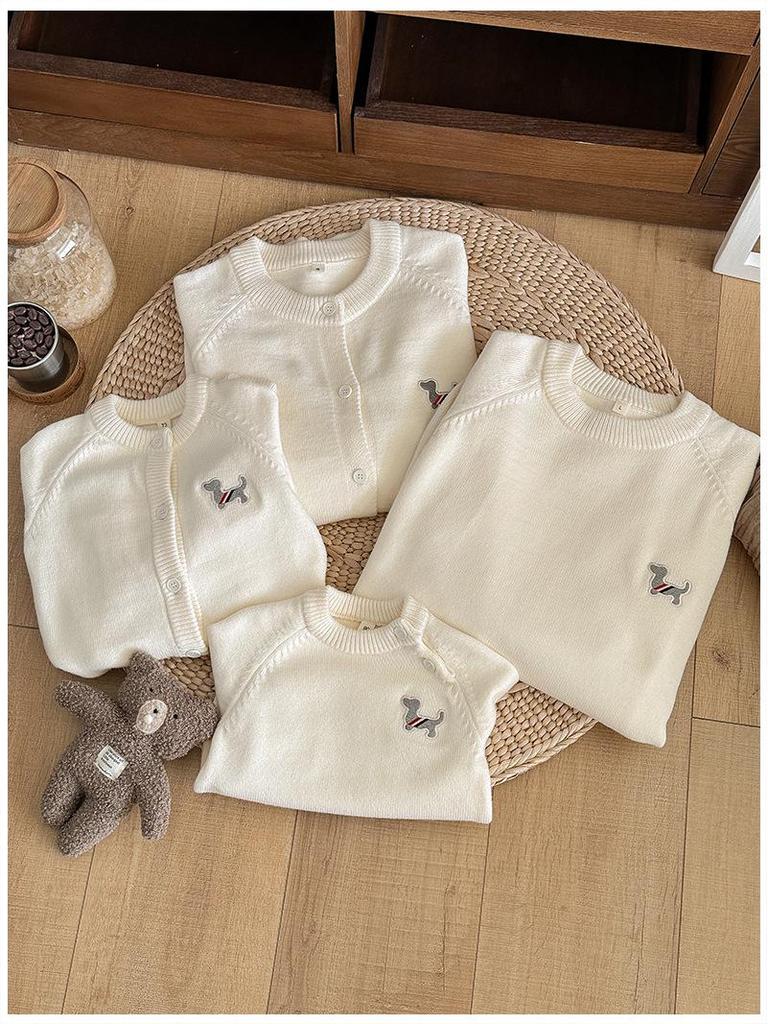 Real Shot Adorable Baby Knitted Jumpsuit - Stylish Winter Outfit for Babies, Perfect Parent-Child Look