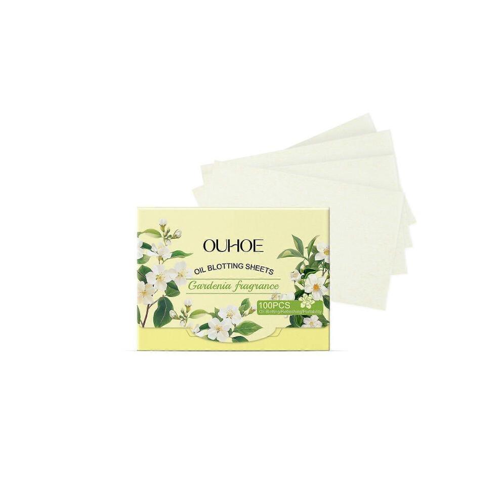 OUHOE Fragrant Gardenia Oil-absorbing Paper Facial Cleansing Keeps Face Refreshing Comfortable Daily Portable Oil-absorbing Paper