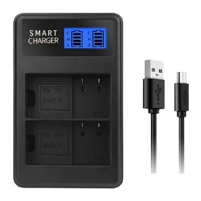 EN-EL15 Double LCD Battery Charger Charging Dock for D500 D600 D610 D600E