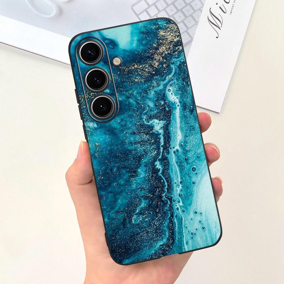 For Samsung Galaxy S24 Plus Case Lovely Yellow Duck Astronaut Matte Silicone Soft Cover For Samsung S 24 S24 Ultra S24+ 5G Funda