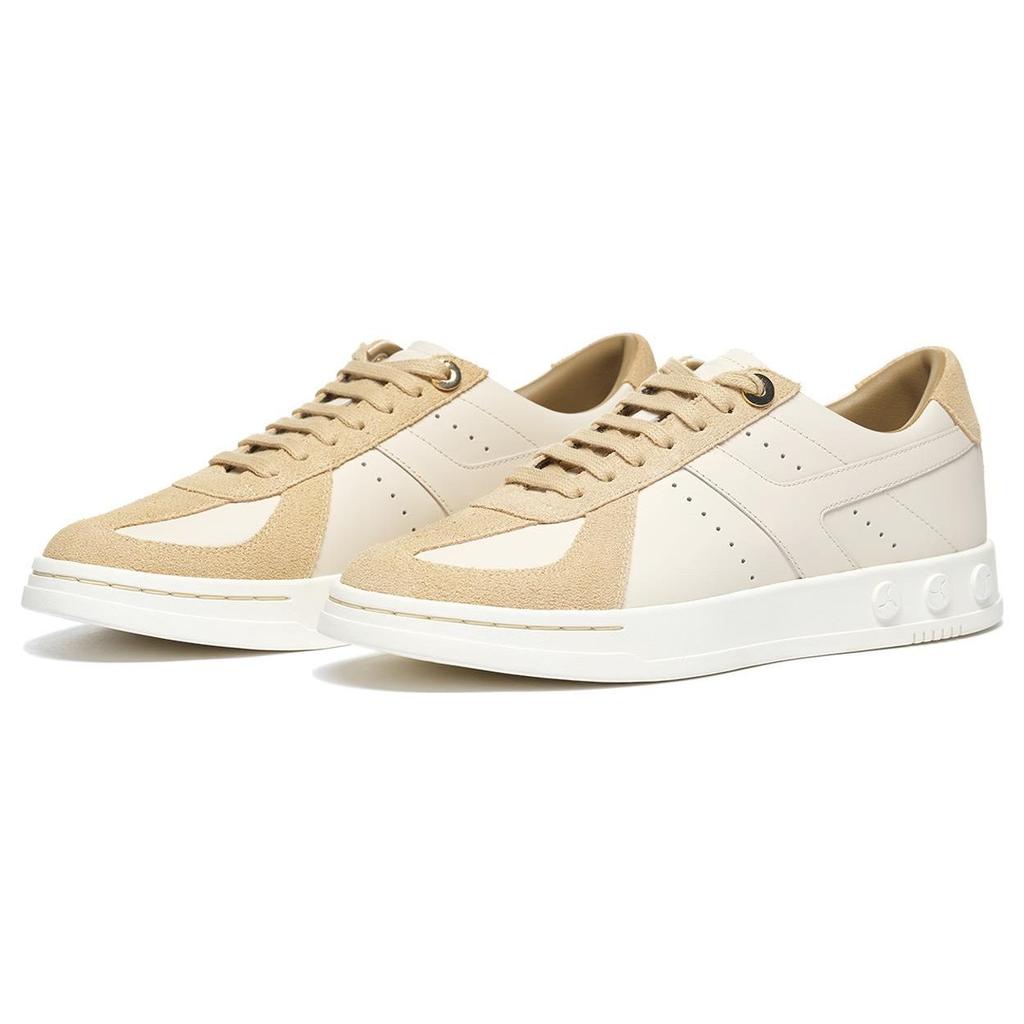 Li Ning 1990 002 Low Top Casual Fashion Sneakers Women Sneakers White Brown ALHS028-1