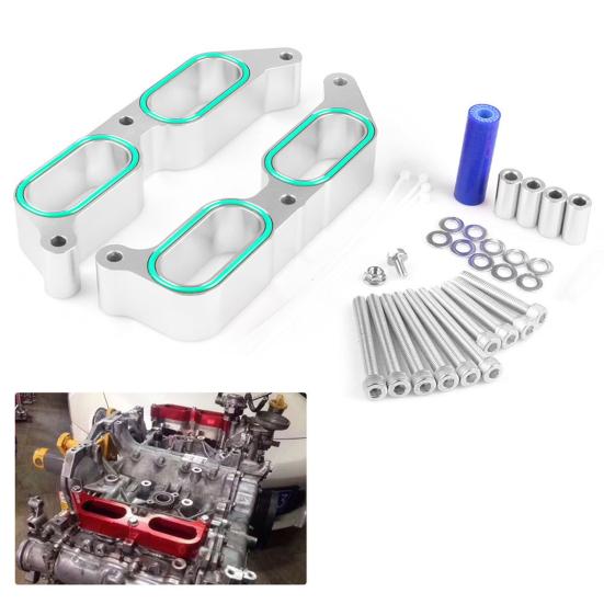 

2 шт., компактные прочные алюминиевые проставки впускного коллектора из сплава, автомобильные прокладки силового блока