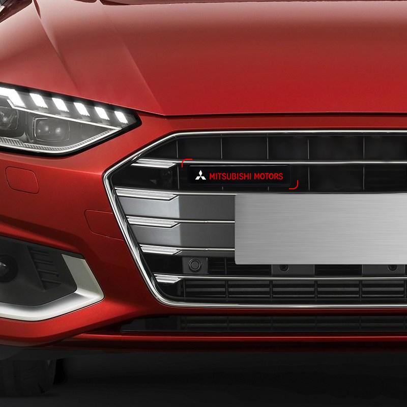 Car Decorative Light LED Front Hood Grille Emblem Badge Decor For Mitsubishi ASX I200 Outlander Pajero Eclipse Lancer