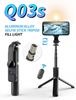 Aluminum Alloy Bluetooth Anti-Shake Retractable Selfie Stick & Tripod for Live Broadcast.