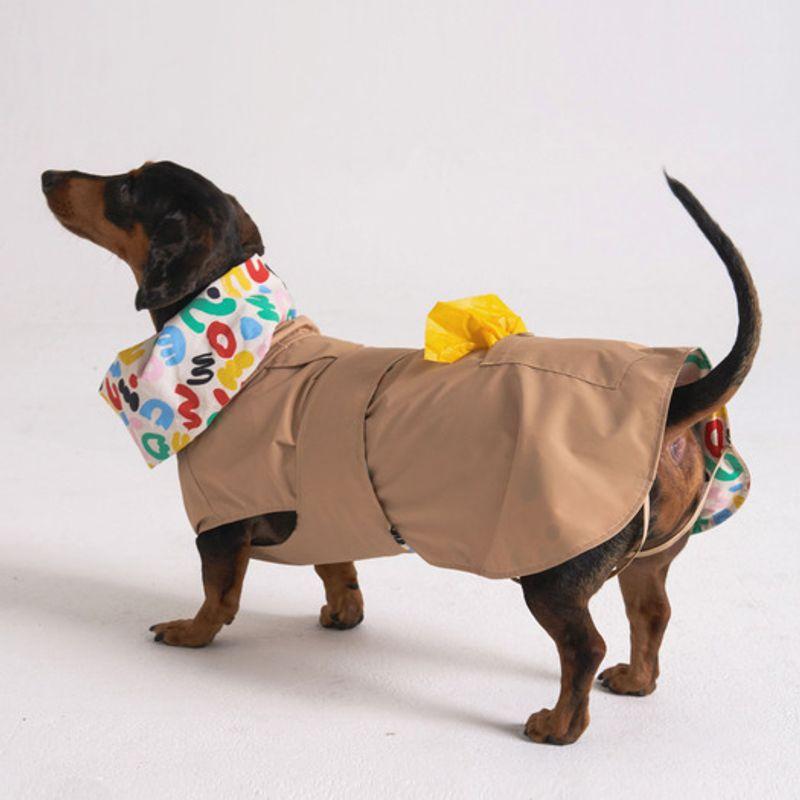 ANGEL DOG Premium Trench Puppy Raincoat Beige