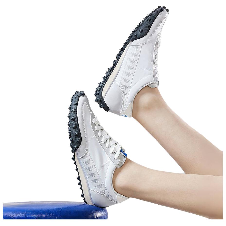 Kappa Fashionable Versatile Fabric Synthetic Leather Non-Slip Wear-Resistant Low-Top Casual Running Shoes Unisex sneaker Glacier-Gray K0DX5MM09-084