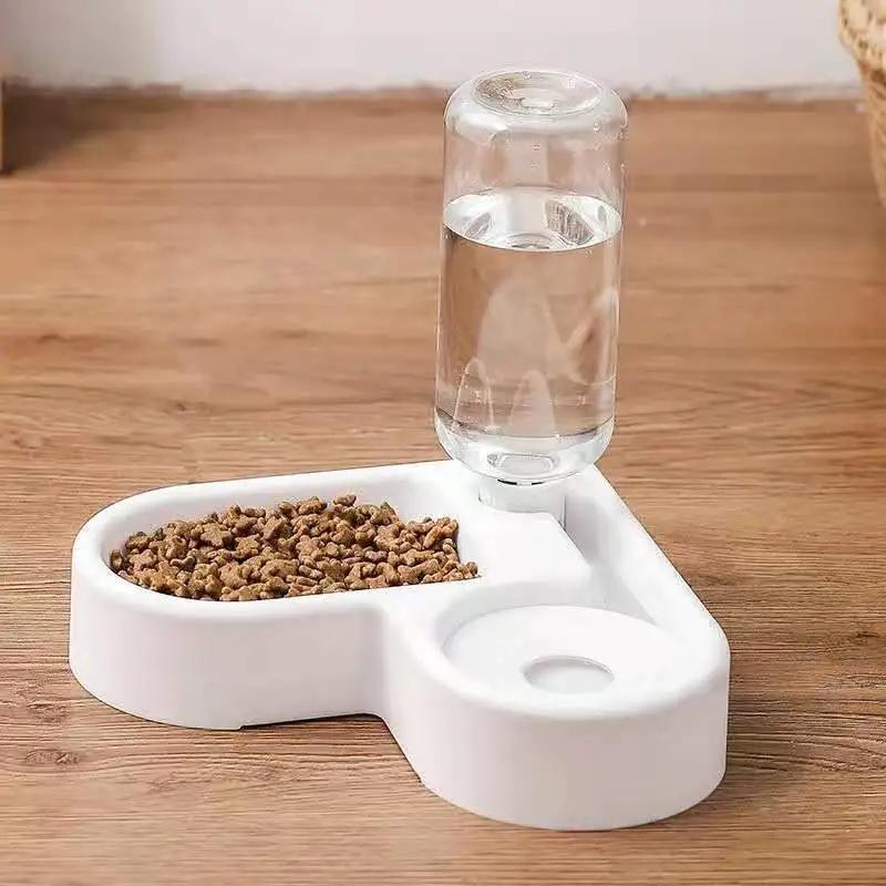 WTEMPO CS Bol cu ​​mâncare pentru câini de dimensiuni mici și mijlocii Bol pentru pisici Accesorii pentru animale de companie Bol dublu Hrănitor pentru pisici pentru animale de companie Bol dublu de băut automat