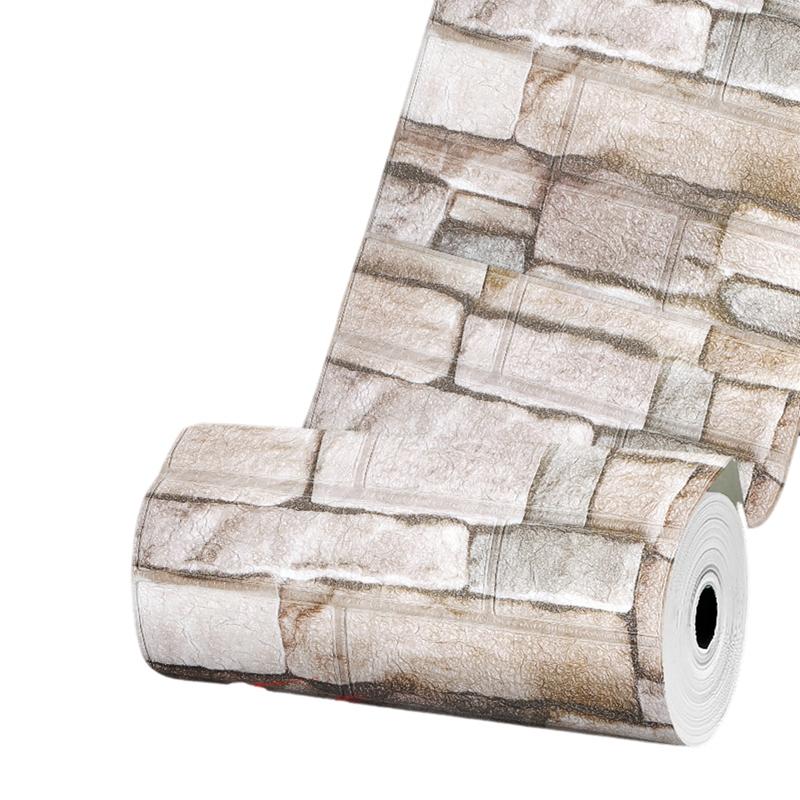 3D Tapetendekoration Selbstklebende Antike Schaumstoff-Ziegel Tapete Wohnzimmer Schlafzimmer Wasserdichter 3D Wandaufkleber