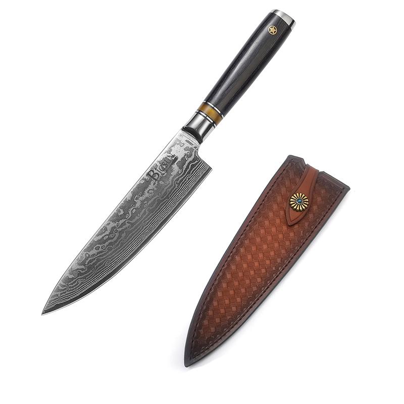 Chef Knife Wood Handle 67 Layers Damascus Steel Blade Cleaver Meat Slicing Vegetables 10Cr15MoV Kitchen Knives Cooking Tools