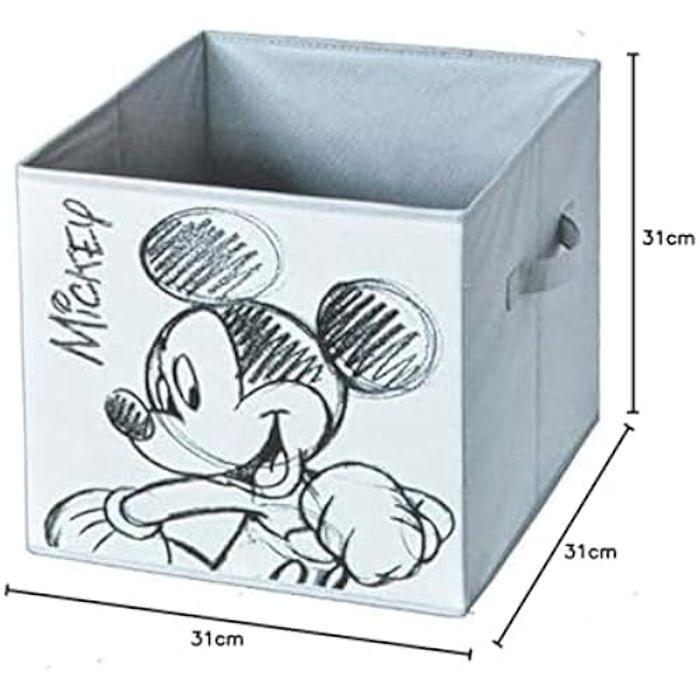 Boîte Cube - DOMOPAK LIVING - Mickey Et Minnie - 32 X 32 X 32 Cm - Plastique - Design Contemporain