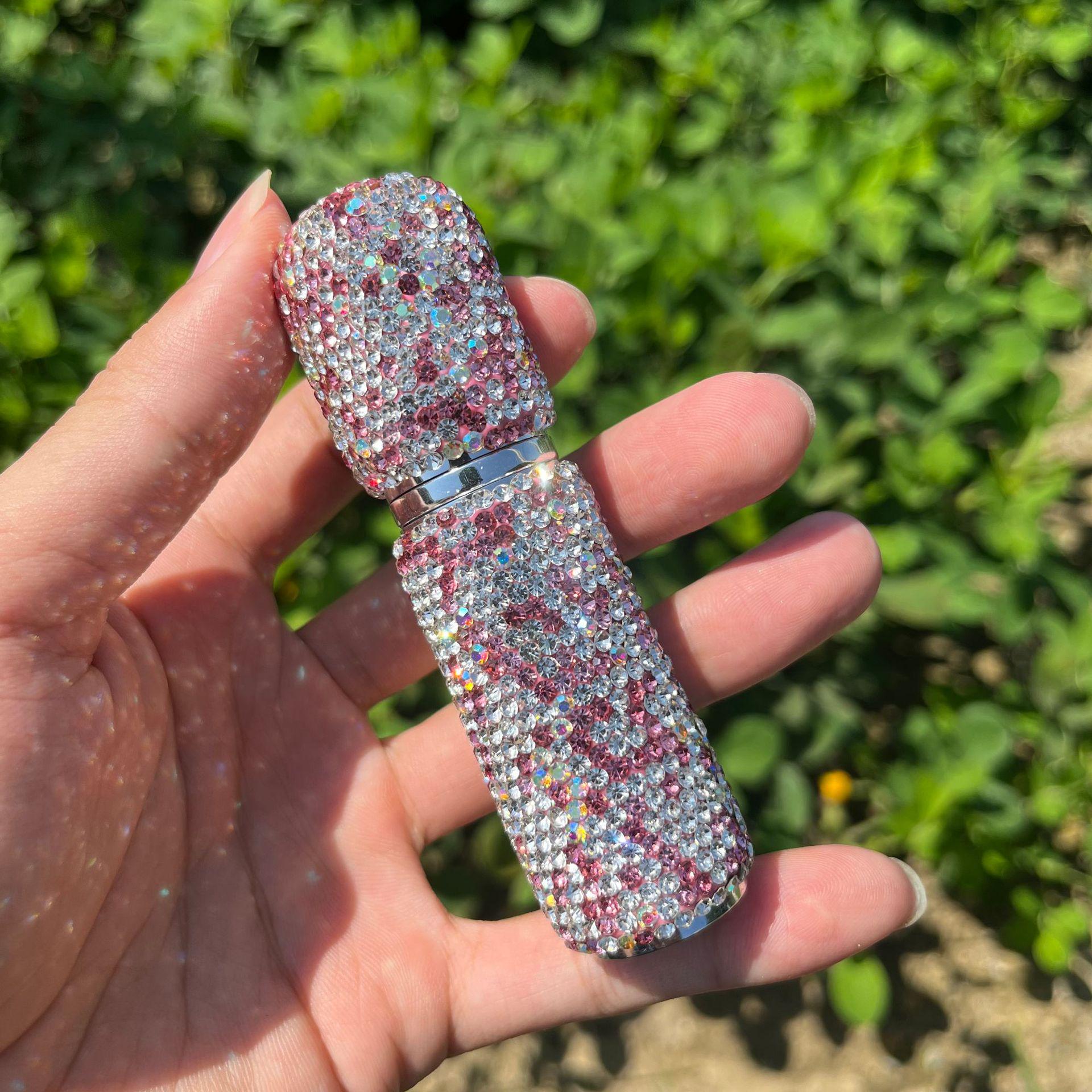 

Роскошный флакон-спрей для духов и лосьона объемом 10 мл с бриллиантами для путешествий — портативный, многоразовый и элегантный дизайн