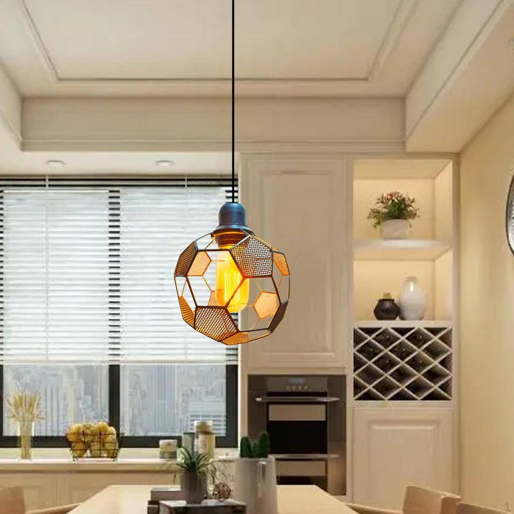 Contemporary Wire Pendant Light Fixture in Soccer for Home Decor