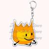 Hot Game Characters Keychain for Accessories Bag Firey Ruby Teardrop Flower Pin Coiny Price Tag Keyring Jewelry Fans Gamer Gifts