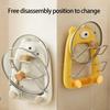 Space Efficient Cookware Shelf For Kitchen Wall Mount Cutting Board Holder Cartoon Bear Pot Lid Storage Stand