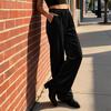Damen Samt Casual Hose Lockerer Schnitt Elastischer Bund Kordelzug Lounge Hose Geeignet für den Alltag und zur Entspannung zu Hause