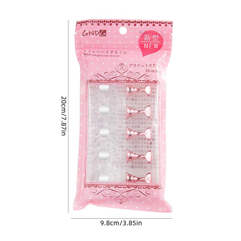 1 Set Magnetic Nail Holder False Nail Tip Practice Stand  Base Holder Nail Art Display For Art Salon Diy & Practice