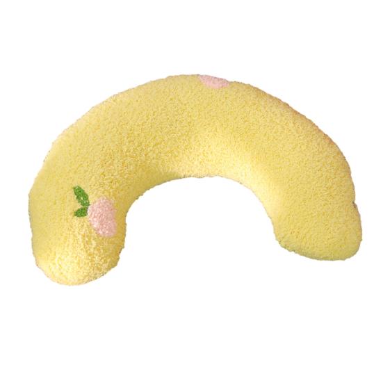 Almofada Calmante para Animais de Estimação Almofada Macia para Cama de Cachorro Suporte de Pescoço em Forma de U Almofada Pelúcia Fofa Meia Rosquinha Almofada para Animais de Estimação para Cães Pequenos Gatos