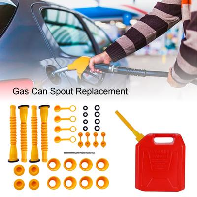 Gas Tank Spout Replacement Set with Flexible Nozzle Universal Wide Compatibility Simple Installation Replacement Gas Can Spout Kit