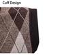 Men's Plaid Knit Cardigan with Velvet Stripes - Loose Casual Poncho Vest for Autumn and Winter