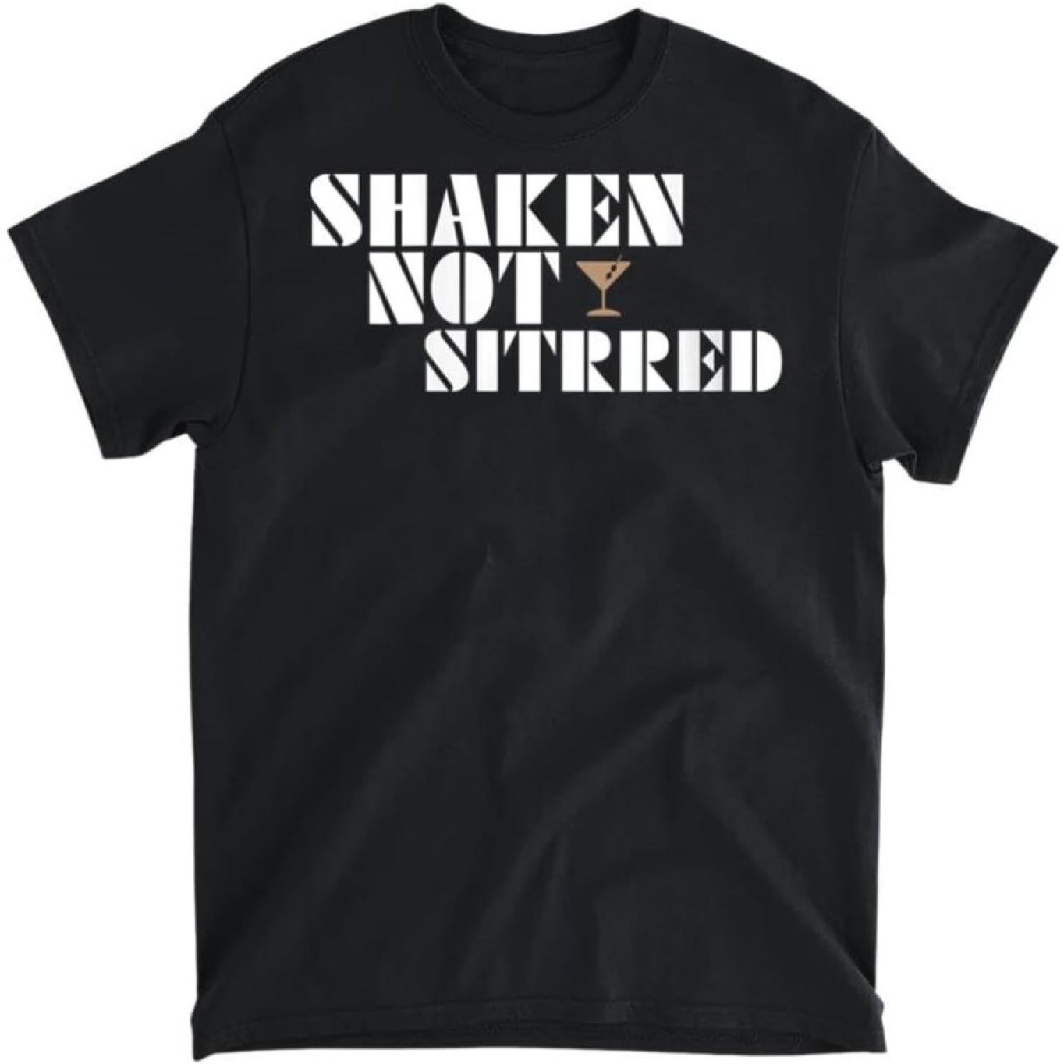 Womens Shaken Not Stirred Funny Cosplay Gift V-Neck T-Shirt, Tank Top, Long Sleeve Shirt, Sweatshirt, Hoodie Men Women Kids Made in Canada S