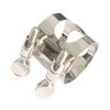 Legatura per clarinetto Legatura per bocchino per clarinetto con viti regolabili Superficie lucidata antiruggine Legatura per clarinetto in Si bemolle argento