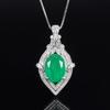 Tiktok Live TV Hot Caibao Retro Imitation Emerald Pendant New Product Temperament Noble Red Corundum Necklace