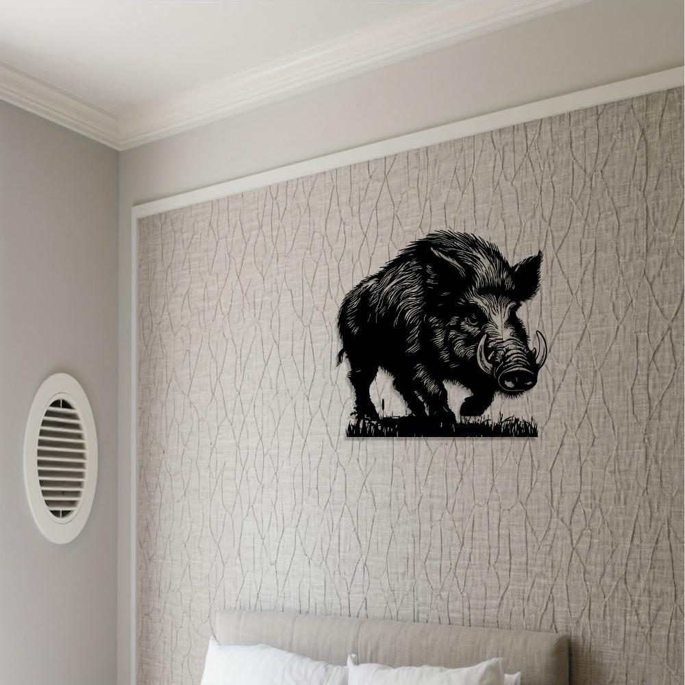 Cinghiale Decorazione da Parete in Metallo Decorazione in Ferro Regalo per Capanna di Caccia