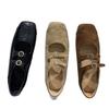 Cowhide version brown retro square head Mary Jane shoes women's 2025 new Korean version French shallow mouth single shoes women's shoes