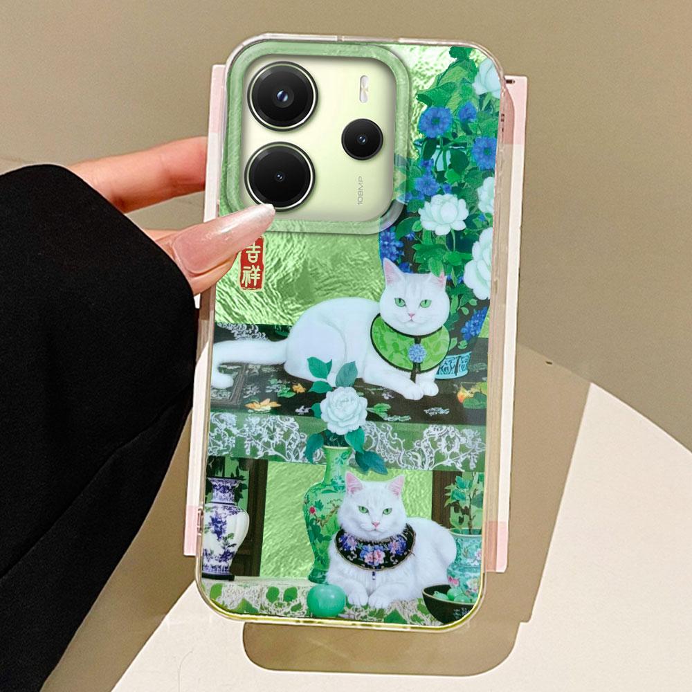 

Милый чехол для телефона с цветочным вихревым узором для девочек для Xiaomi Redmi Note 14 13 12 11 11S 10 9 8 Pro 9C 13C 14C A5 A3 A4 A3X Redmi 13C 4G