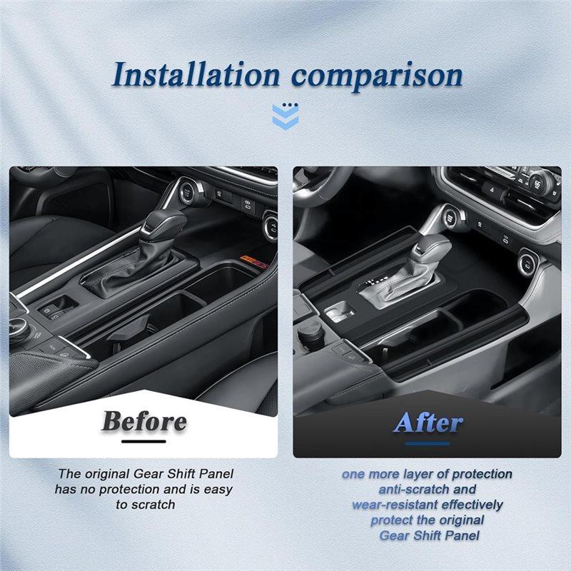 Silicone Center Console Gear Shift Panel Cover For Toyota Grand Highlander 2024 2025 Pocket Organizer Accessories