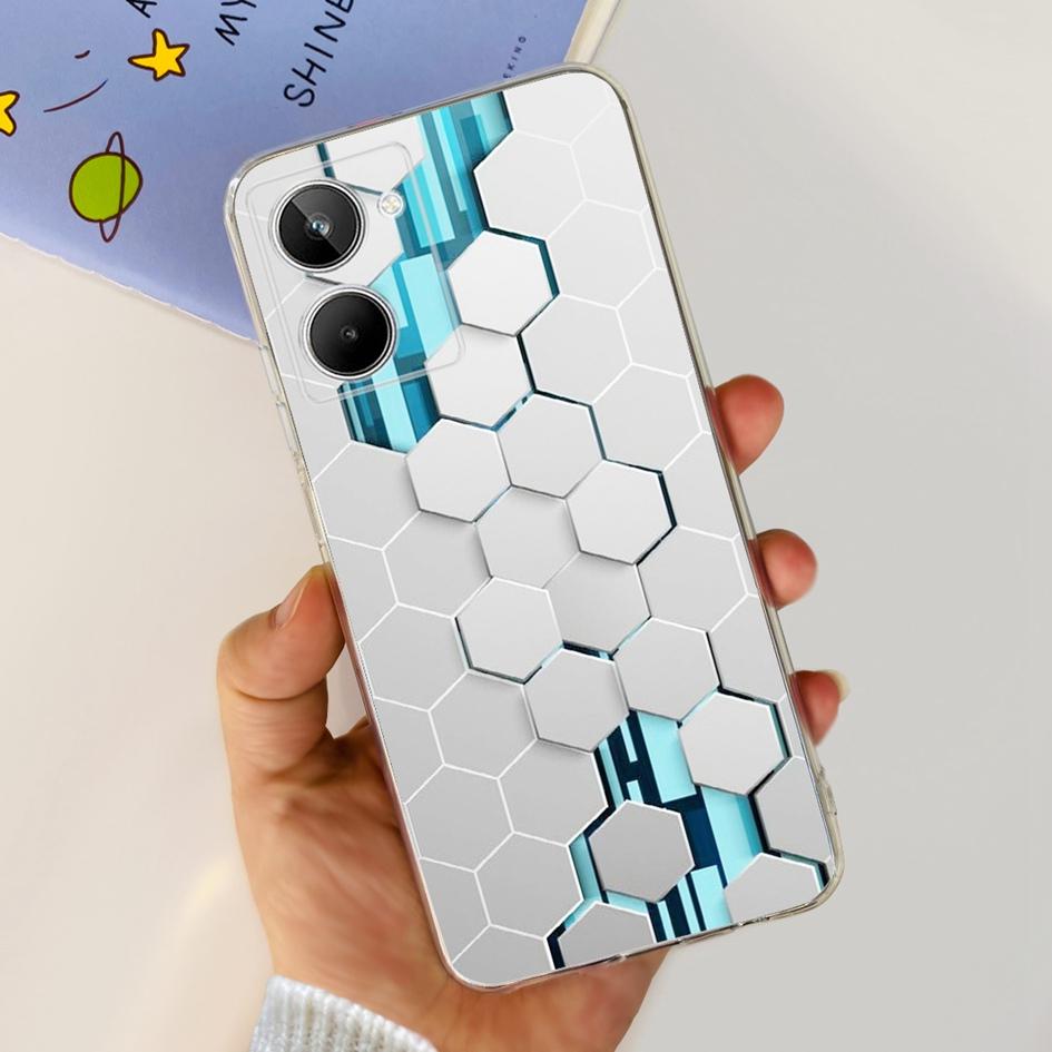 For Realme 10 Case RMX3630 Back Cover Cute Panda Cartoon Slim Soft Clear Silicone Phone Case For Realme 10 Pro Plus RMX3687 Capa