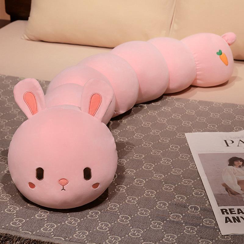 Animal Caterpillar Unicorn Pillow Plush Toy Doll Girl Bed Leg Long Pillow Ragdoll