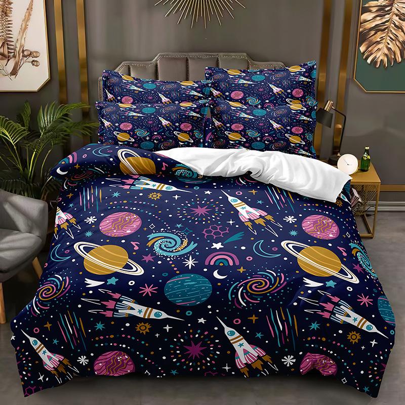 Fashion Technology Printing, 3D Digital Printing, Bedding, Duvet Covers, Pillowcases, Three-piece Sets