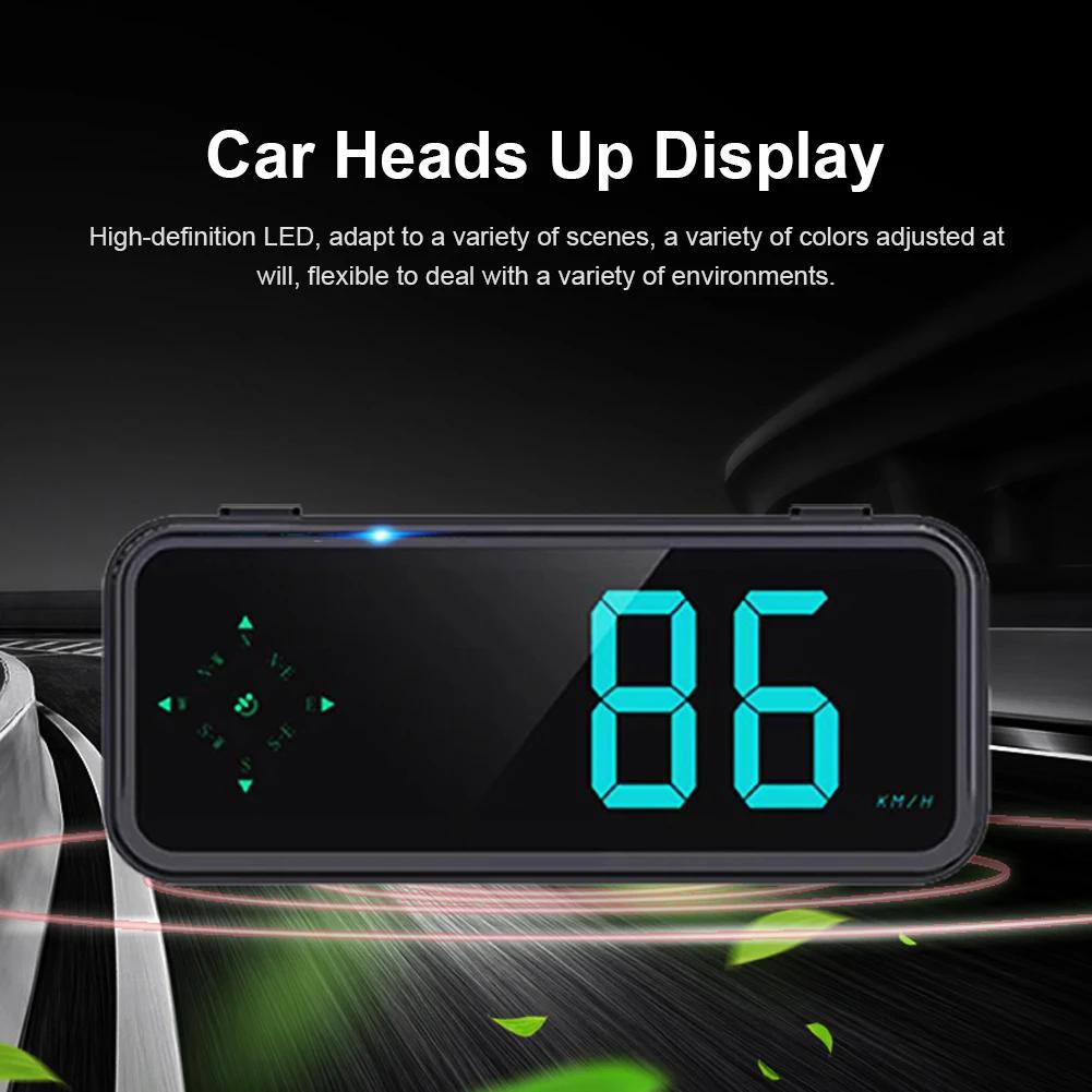HUD GPS GPS Digital Speedometer with Compass Car Head-up Display Windshield Big Font Projector Display Universal Digital Car HUD