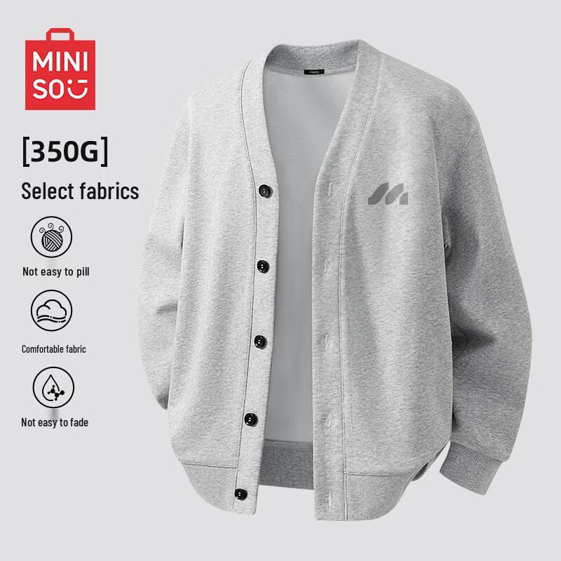 

MINISO Мужской свободный кардиган-свитшот с V-образным вырезом 3XL