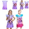 Kpop Demon Hunters Pattern Girl Sleep Dress With Cartoon Pattern For Kids Summer Wear