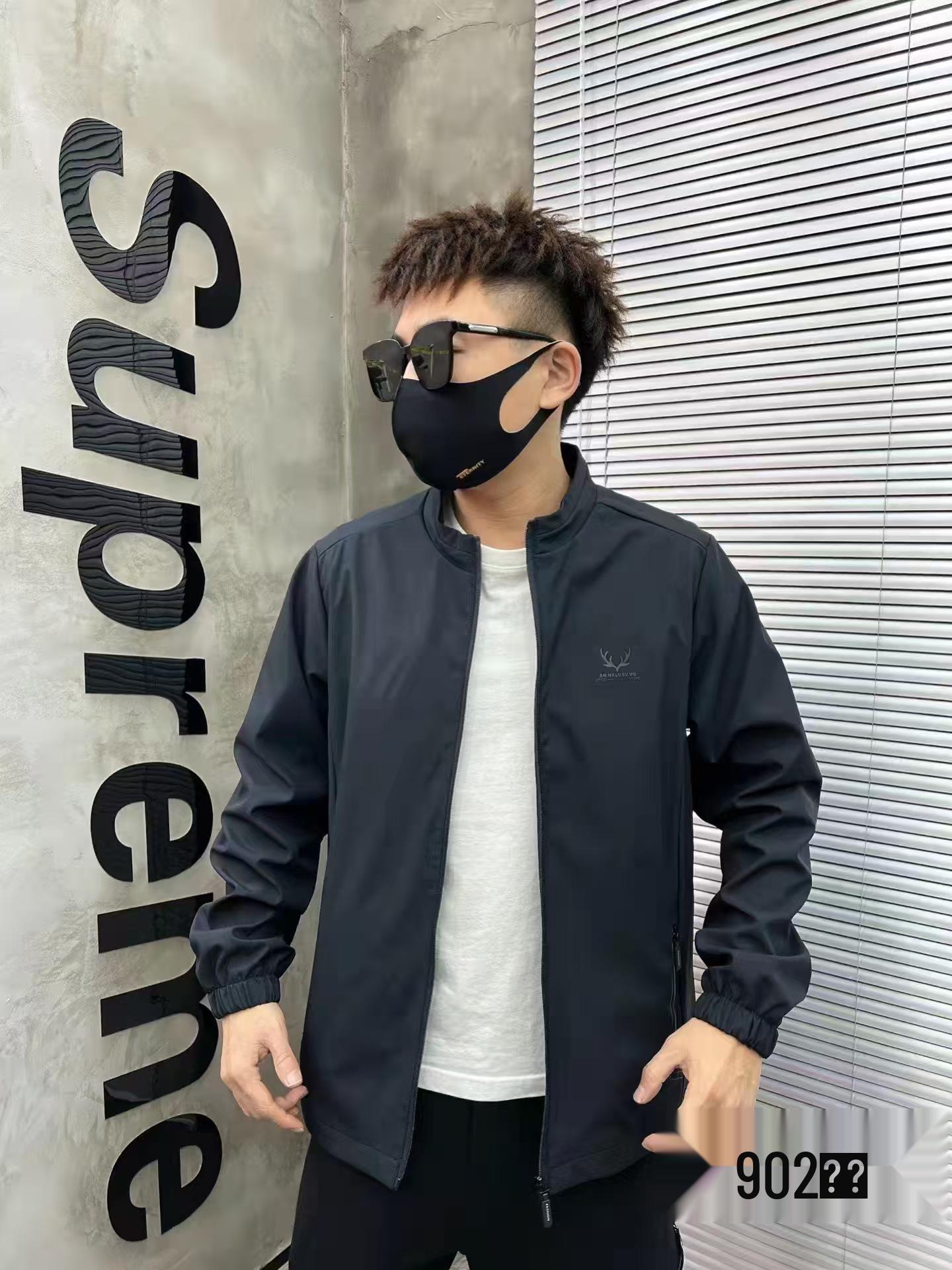 

Men s Midlife Outdoor Casual Stand-Collar Jacket for Spring & Autumn 3XL (160-180 jin) темно-синий