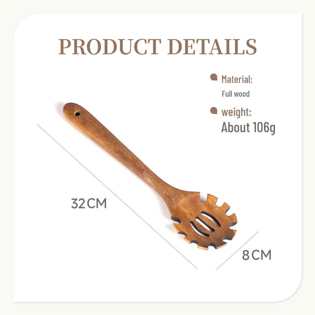 Conjunto de Espátula e Colher de Madeira Antiaderente - Design Anti-Queimadura para Saltear