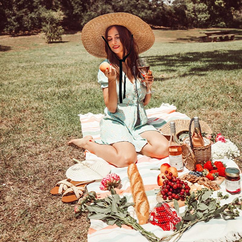 Straw Hat Summer Girl Fashion Wide Brim Breathable Sun Shade For Beach Vacation