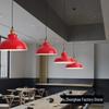 Red Retro Nordic Industrial Chandelier - Ideal for Milk Tea Shops, Bars, Restaurants, and Cafes.